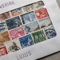 Kuvert med Svenske frimærker.